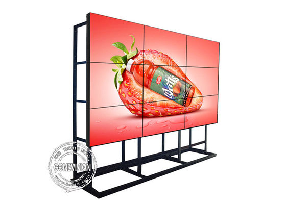 500cd/m2 4x4 55&quot; parede video do LCD com suporte do assoalho